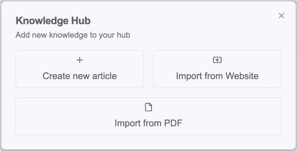 Knowledge hub