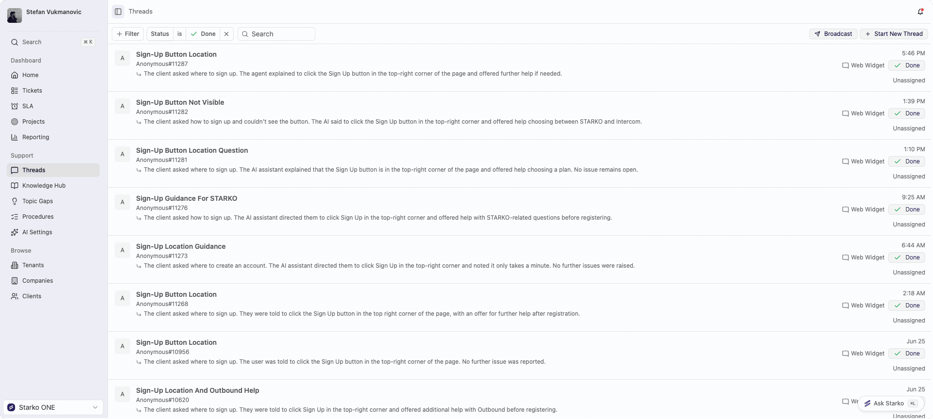 Starko — Unified Inbox